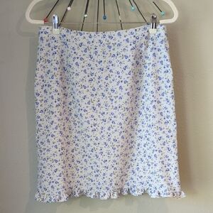 Y2K Vintage Exact Change Size 11 Ditsy Floral Skirt Knee Length Forest Fairy